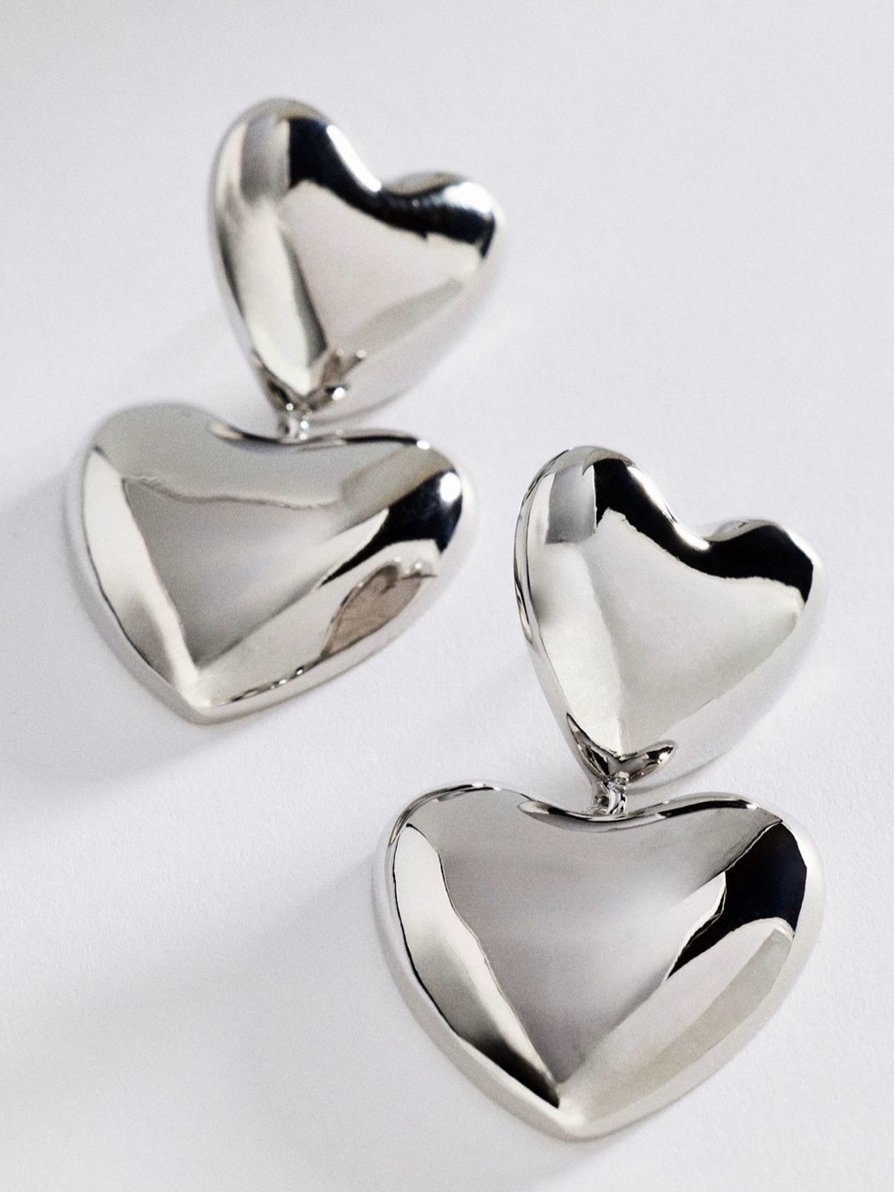 💛 GOLD Double Heart Drop Earrings 💛